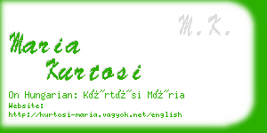 maria kurtosi business card